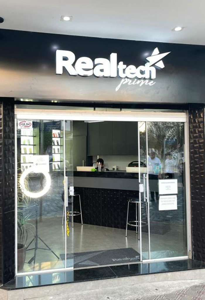 Balcão de atendimento da assistência técnica Realtech Prime
